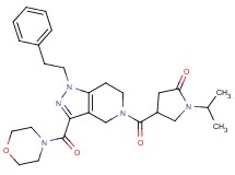 1-isopropyl-4-{[3-(4-morpholinylcarbonyl)-1-(2-phenylethyl)-1,4,6,7-tetrahydro-5H-pyrazolo[4,3-c]pyridin-5-yl]carbonyl}-2-pyrrolidinone