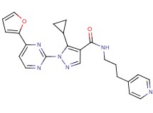 5-cyclopropyl-1-[4-(2-furyl)-2-pyrimidinyl]-N-[3-(4-pyridinyl)propyl]-1H-pyrazole-4-carboxamide