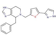 4-benzyl-5-{[5-(1H-pyrazol-3-yl)-2-furyl]methyl}-4,5,6,7-tetrahydro-1H-imidazo[4,5-c]pyridine