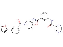 N-{3-[4-({[3-(2-furyl)benzoyl]amino}methyl)-5-methyl-1,3-oxazol-2-yl]phenyl}-2-pyrazinecarboxamide