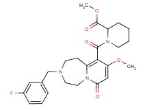 methyl 1-{[3-(3-fluorobenzyl)-9-methoxy-7-oxo-1,2,3,4,5,7-hexahydropyrido[1,2-d][1,4]diazepin-10-yl]carbonyl}-2-piperidinecarboxylate