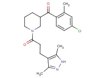 (4-chloro-2-methylphenyl){1-[3-(3,5-dimethyl-1H-pyrazol-4-yl)propanoyl]-3-piperidinyl}methanone