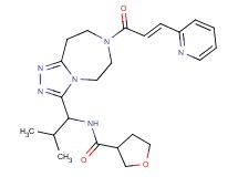 N-(2-methyl-1-{7-[(2E)-3-(2-pyridinyl)-2-propenoyl]-6,7,8,9-tetrahydro-5H-[1,2,4]triazolo[4,3-d][1,4]diazepin-3-yl}propyl)tetrahydro-3-furancarboxamide