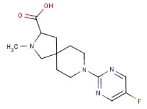8-(5-fluoro-2-pyrimidinyl)-2-methyl-2,8-diazaspiro[4.5]decane-3-carboxylic acid