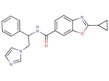 2-cyclopropyl-N-[2-(1H-imidazol-1-yl)-1-phenylethyl]-1,3-benzoxazole-6-carboxamide
