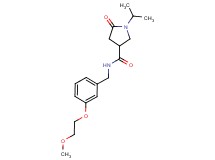 1-isopropyl-N-[3-(2-methoxyethoxy)benzyl]-5-oxo-3-pyrrolidinecarboxamide