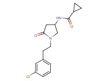 N-{1-[2-(3-chlorophenyl)ethyl]-5-oxo-3-pyrrolidinyl}cyclopropanecarboxamide