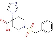 1-(benzylsulfonyl)-4-(1H-imidazol-1-yl)piperidine-4-carboxylic acid