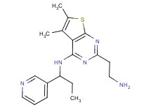 2-(2-aminoethyl)-5,6-dimethyl-N-[1-(3-pyridinyl)propyl]thieno[2,3-d]pyrimidin-4-amine dihydrochloride