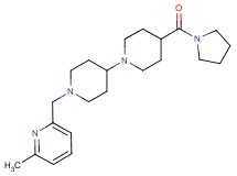 1'-[(6-methyl-2-pyridinyl)methyl]-4-(1-pyrrolidinylcarbonyl)-1,4'-bipiperidine