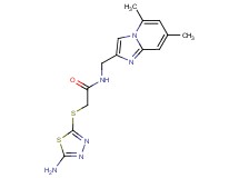 2-[(5-amino-1,3,4-thiadiazol-2-yl)thio]-N-[(5,7-dimethylimidazo[1,2-a]pyridin-2-yl)methyl]acetamide