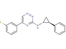 5-(3-fluorophenyl)-N-[(1R*,2S*)-2-phenylcyclopropyl]-1,2,4-triazin-3-amine