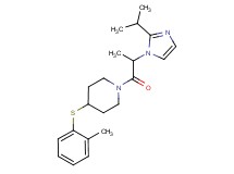 1-[2-(2-isopropyl-1H-imidazol-1-yl)propanoyl]-4-[(2-methylphenyl)thio]piperidine