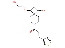 (1R*,3S*)-3-(2-hydroxyethoxy)-7-[3-(3-thienyl)propanoyl]-7-azaspiro[3.5]nonan-1-ol