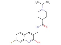 N-[(7-fluoro-2-hydroxy-3-quinolinyl)methyl]-1-isopropyl-4-piperidinecarboxamide