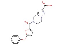 5-(5-phenoxy-2-furoyl)-4,5,6,7-tetrahydropyrazolo[1,5-a]pyrazine-2-carboxylic acid