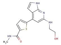 5-{6-[(2-hydroxyethyl)amino]-1H-pyrrolo[2,3-b]pyridin-4-yl}-N-methylthiophene-2-carboxamide
