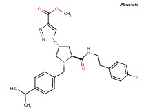 methyl 1-[(3R,5S)-5-({[2-(4-fluorophenyl)ethyl]amino}carbonyl)-1-(4-isopropylbenzyl)-3-pyrrolidinyl]-1H-1,2,3-triazole-4-carboxylate
