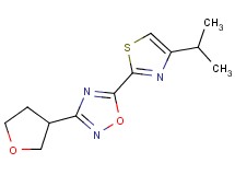 5-(4-isopropyl-1,3-thiazol-2-yl)-3-(tetrahydrofuran-3-yl)-1,2,4-oxadiazole