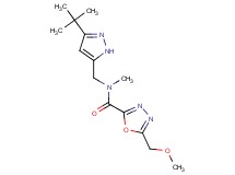 N-[(3-tert-butyl-1H-pyrazol-5-yl)methyl]-5-(methoxymethyl)-N-methyl-1,3,4-oxadiazole-2-carboxamide