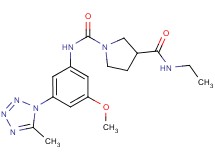 N~3~-ethyl-N~1~-[3-methoxy-5-(5-methyl-1H-tetrazol-1-yl)phenyl]pyrrolidine-1,3-dicarboxamide
