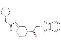 2-{2-oxo-2-[2-(1-pyrrolidinylmethyl)-6,7-dihydropyrazolo[1,5-a]pyrazin-5(4H)-yl]ethyl}-2H-1,2,3-benzotriazole