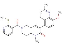 3-(8-methoxy-2-methyl-5-quinolinyl)-1-methyl-6-{[2-(methylthio)-3-pyridinyl]carbonyl}-5,6,7,8-tetrahydro-1,6-naphthyridin-2(1H)-one