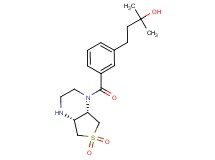 4-(3-{[(4aR*,7aS*)-6,6-dioxidohexahydrothieno[3,4-b]pyrazin-1(2H)-yl]carbonyl}phenyl)-2-methyl-2-butanol