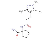 1-{[3-(1,3,5-trimethyl-1H-pyrazol-4-yl)propanoyl]amino}cyclopentanecarboxamide