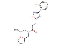 3-[3-(2-fluorophenyl)-1,2,4-oxadiazol-5-yl]-N-propyl-N-(tetrahydrofuran-2-ylmethyl)propanamide