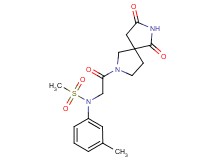 N-[2-(6,8-dioxo-2,7-diazaspiro[4.4]non-2-yl)-2-oxoethyl]-N-(3-methylphenyl)methanesulfonamide