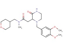2-[1-(3,4-dimethoxybenzyl)-3-oxo-2-piperazinyl]-N-methyl-N-(tetrahydro-2H-pyran-4-ylmethyl)acetamide