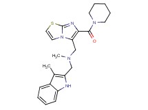 N-methyl-1-(3-methyl-1H-indol-2-yl)-N-{[6-(1-piperidinylcarbonyl)imidazo[2,1-b][1,3]thiazol-5-yl]methyl}methanamine