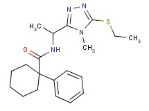 N-{1-[5-(ethylthio)-4-methyl-4H-1,2,4-triazol-3-yl]ethyl}-1-phenylcyclohexanecarboxamide