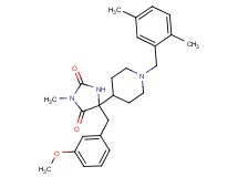 5-[1-(2,5-dimethylbenzyl)-4-piperidinyl]-5-(3-methoxybenzyl)-3-methyl-2,4-imidazolidinedione