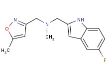 1-(5-fluoro-1H-indol-2-yl)-N-methyl-N-[(5-methyl-3-isoxazolyl)methyl]methanamine