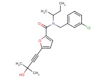 N-(sec-butyl)-N-(3-chlorobenzyl)-5-(3-hydroxy-3-methylbut-1-yn-1-yl)-2-furamide