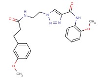 N-(2-methoxyphenyl)-1-(2-{[3-(3-methoxyphenyl)propanoyl]amino}ethyl)-1H-1,2,3-triazole-4-carboxamide