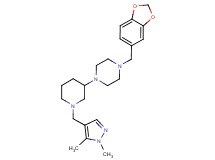 1-(1,3-benzodioxol-5-ylmethyl)-4-{1-[(1,5-dimethyl-1H-pyrazol-4-yl)methyl]-3-piperidinyl}piperazine