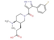 3-((3R*,4S*)-4-(dimethylamino)-1-{[3-(3-fluorophenyl)-1H-pyrazol-4-yl]carbonyl}piperidin-3-yl)propanoic acid