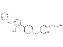 2-ethoxy-5-({4-[4-methyl-5-(1H-1,2,4-triazol-1-ylmethyl)-4H-1,2,4-triazol-3-yl]piperidin-1-yl}methyl)pyridine