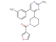 4-[1-(3-furoyl)-3-piperidinyl]-2-methyl-5-(3-methylphenyl)pyrimidine