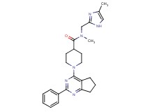 N-methyl-N-[(4-methyl-1H-imidazol-2-yl)methyl]-1-(2-phenyl-6,7-dihydro-5H-cyclopenta[d]pyrimidin-4-yl)-4-piperidinecarboxamide