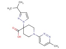 4-(3-isopropyl-1H-pyrazol-1-yl)-1-(6-methylpyridazin-3-yl)piperidine-4-carboxylic acid