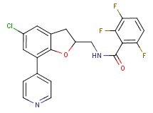 N-{[5-chloro-7-(4-pyridinyl)-2,3-dihydro-1-benzofuran-2-yl]methyl}-2,3,6-trifluorobenzamide