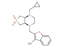 (4aR*,7aS*)-1-(cyclopropylmethyl)-4-[(3-methyl-1-benzofuran-2-yl)methyl]octahydrothieno[3,4-b]pyrazine 6,6-dioxide
