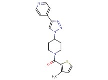 4-(1-{1-[(3-methyl-2-thienyl)carbonyl]-4-piperidinyl}-1H-1,2,3-triazol-4-yl)pyridine