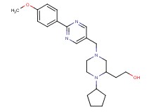 2-(1-cyclopentyl-4-{[2-(4-methoxyphenyl)-5-pyrimidinyl]methyl}-2-piperazinyl)ethanol