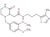 2-[1-(3,4-dimethoxybenzyl)-3-oxo-2-piperazinyl]-N-[3-(4-methyl-1,3-thiazol-5-yl)propyl]acetamide