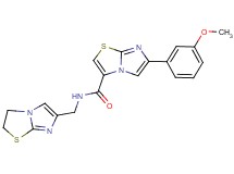 N-(2,3-dihydroimidazo[2,1-b][1,3]thiazol-6-ylmethyl)-6-(3-methoxyphenyl)imidazo[2,1-b][1,3]thiazole-3-carboxamide